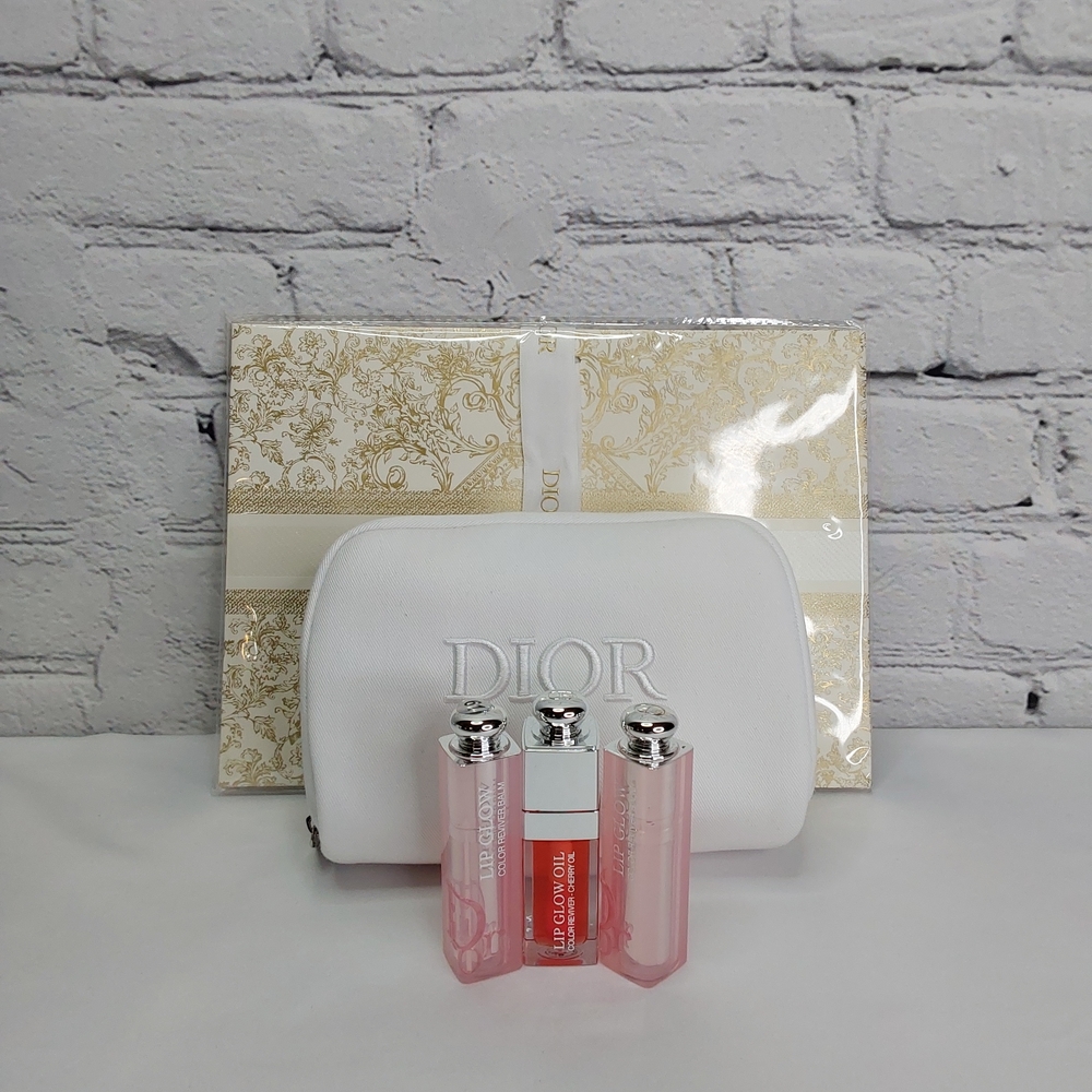 DIOR LIP GLOW & LIP GLOW OIL, BAG,5-PIECE SIGNATURE GIFT SET 'SPECIAL EDITION'